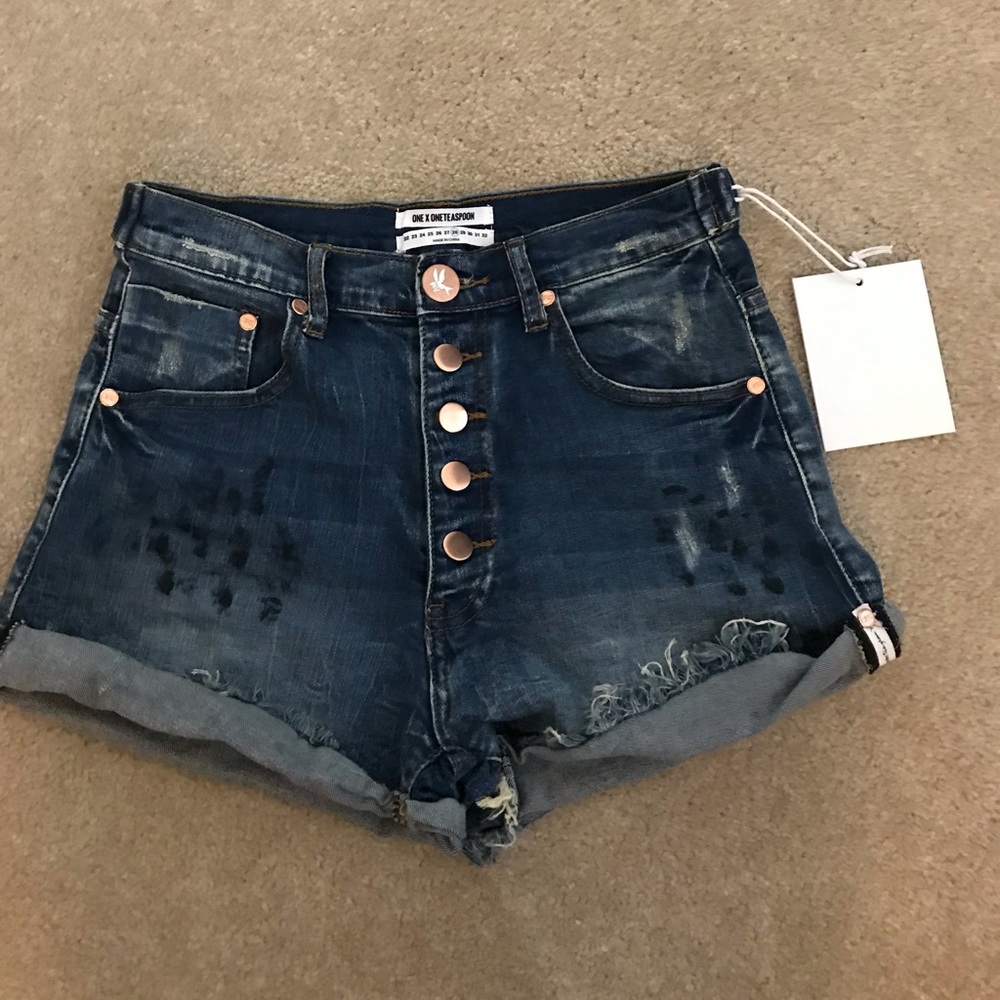 High waisted One Teaspoon Jean Shorts